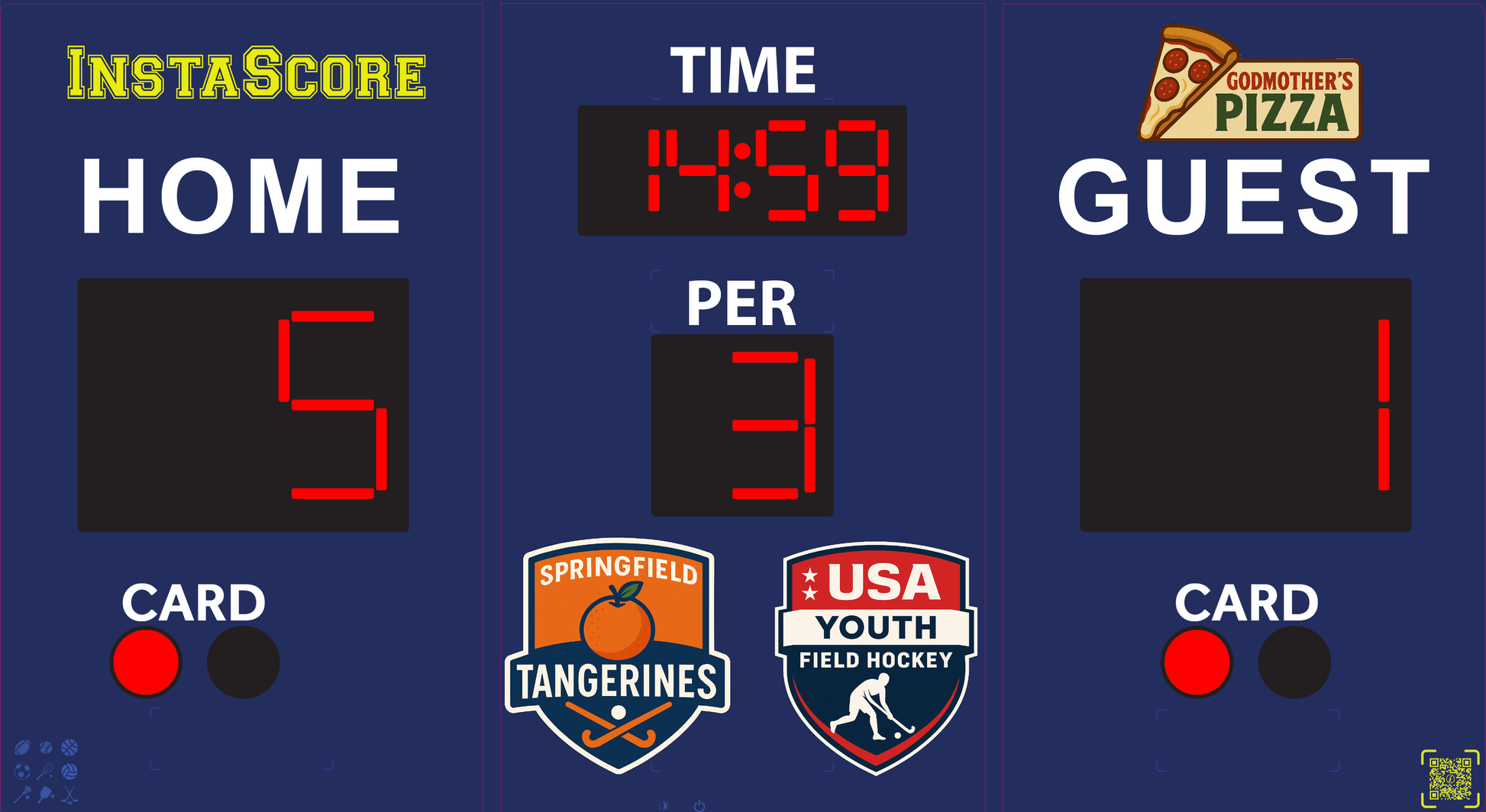 InstaScore Portable Digital Weatherproof Ice Hockey Field Hockey Street Hockey Roller Hockey Scoreboard