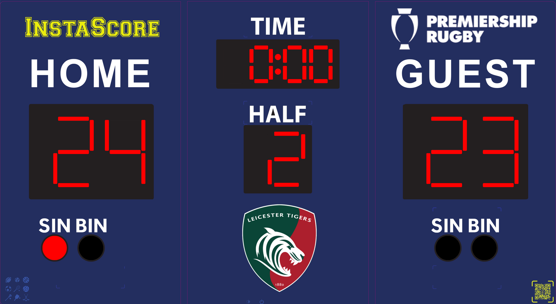 InstaScore Portable Digital Weatherproof Rugby Union League Sevens Scoreboard