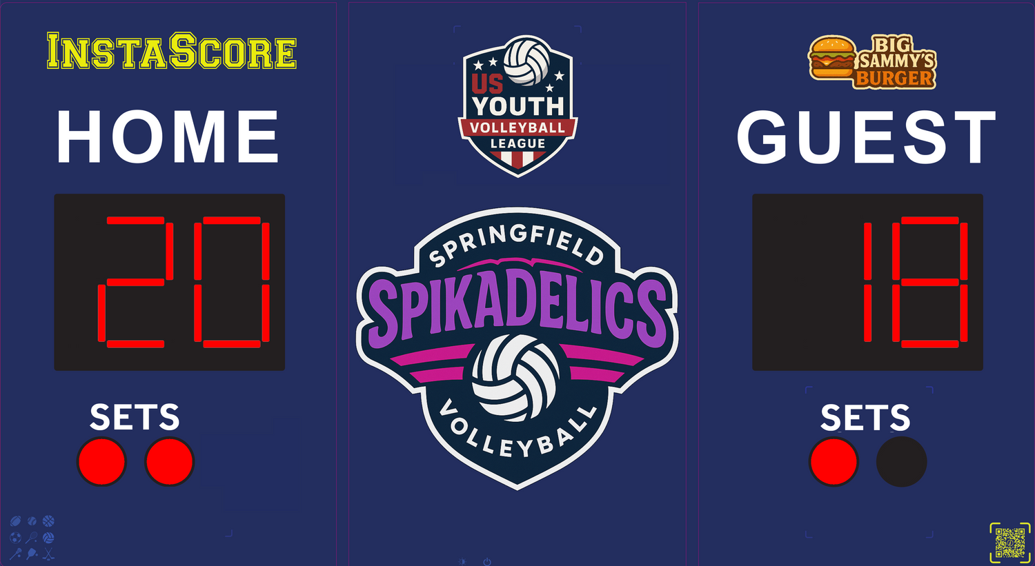 InstaScore Portable Digital Weatherproof Volleyball Scoreboard Beach Volleyball 